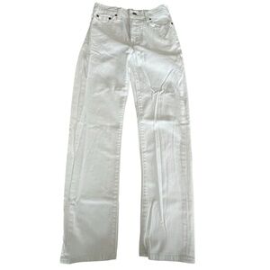 Levi's Women Wedgie Straight Fit High Rise Button Fly Jeans White  26 x 28